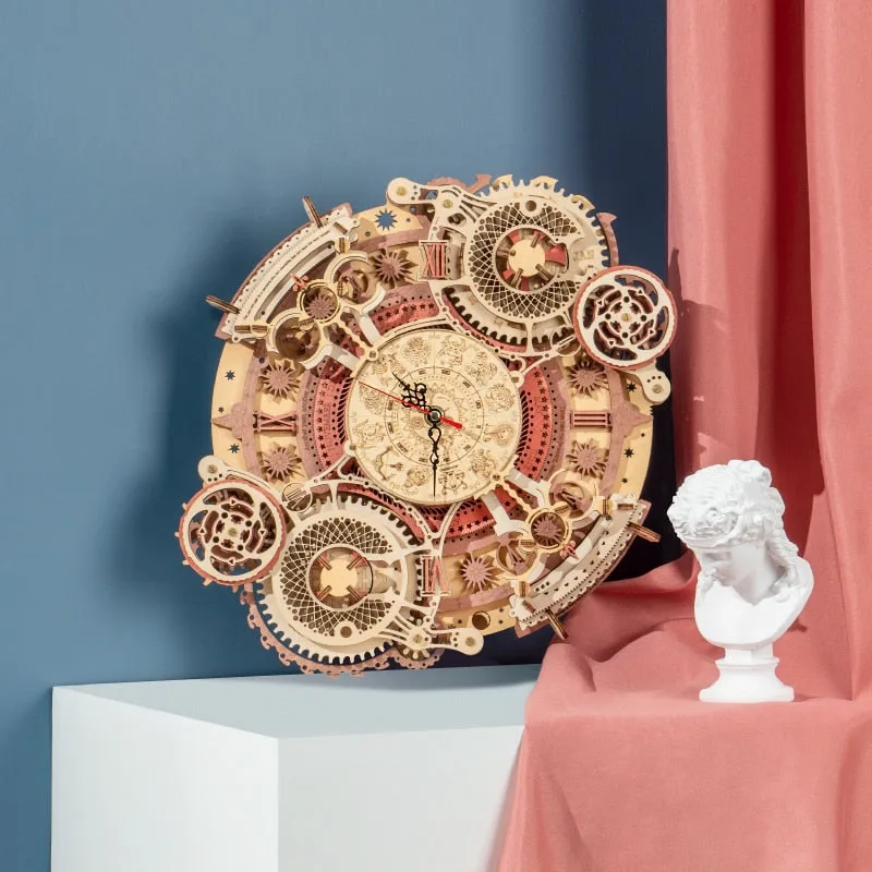 Aanzicht 2 — Modelbouwpakket – van hout horloge bewegend