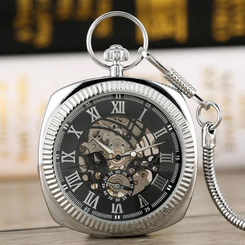 Aanzicht 3 — Zakhorloge – vierkant antieke uitstraling