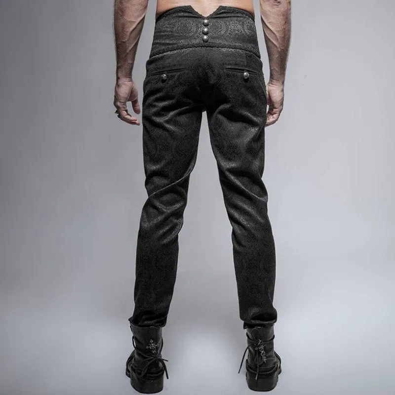 Aanzicht 2 — Steampunk broek – hoge tailleband vintage