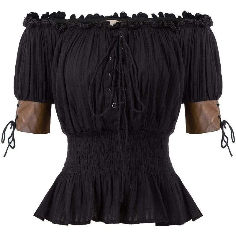 Steampunk blouse – met blote schouders