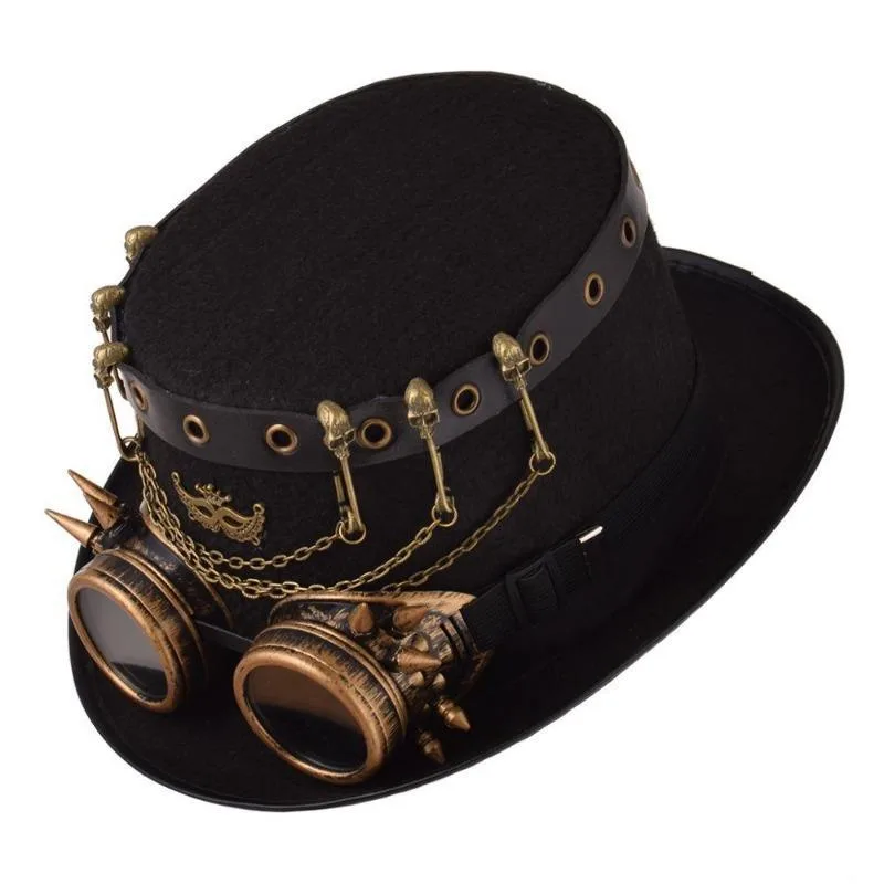 Aanzicht 4 — Steampunk hoed – hoge hoed Cabaret