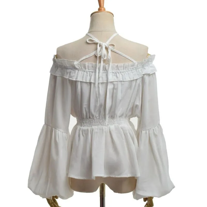 Aanzicht 5 — Blouse voor dames – middeleeuws mouw uitlopend