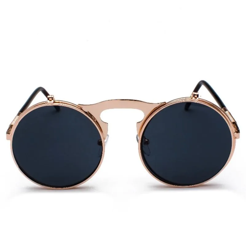 Aanzicht 3 — Steampunk zonnebril – opklapbare glazen vintage