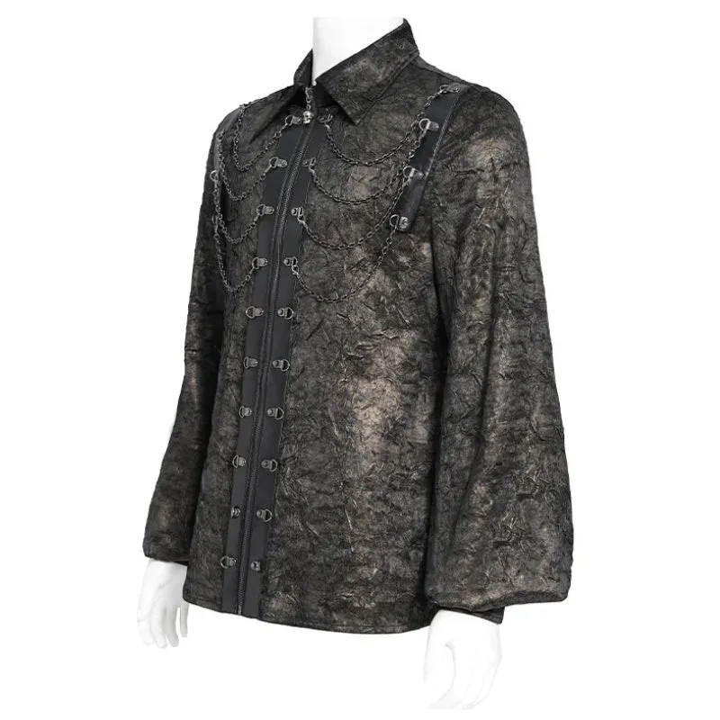 Aanzicht 8 — Steampunk overhemd – bruin