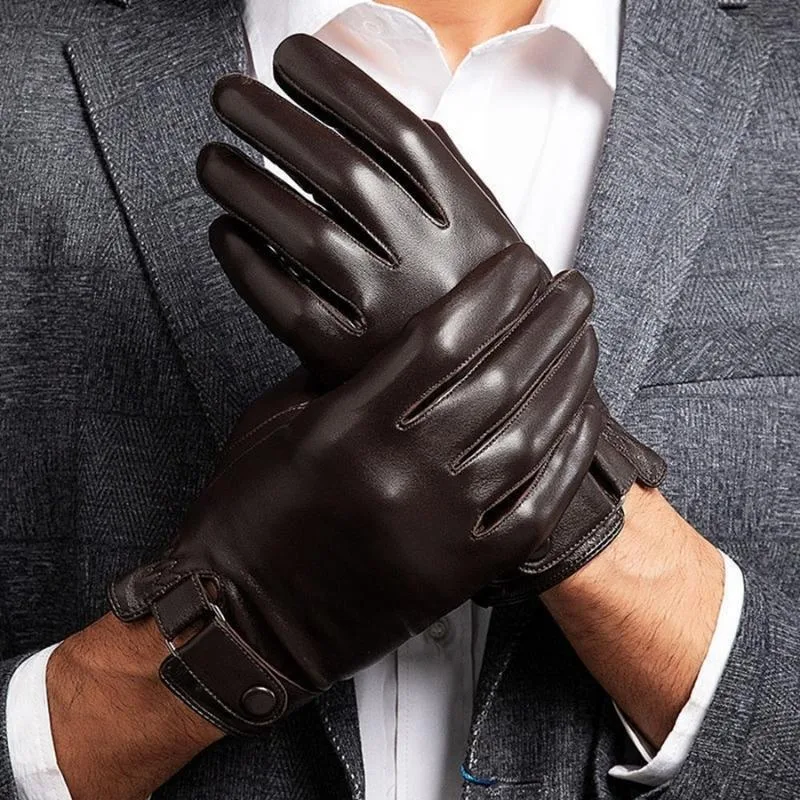 Handschoen voor heren – van leer bruin