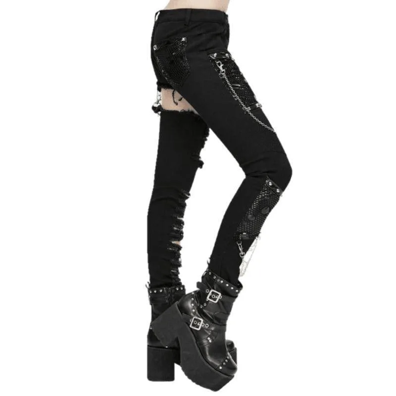 Aanzicht 3 — Jeans voor dames – punk