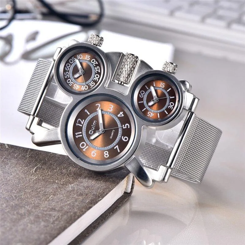 Aanzicht 6 — Steampunk horloge voor heren – 3 wijzerplaten