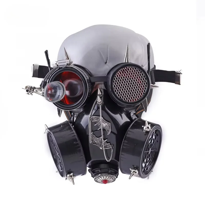 Aanzicht 7 — Steampunk gasmasker als kostuumaccessoire voor heren