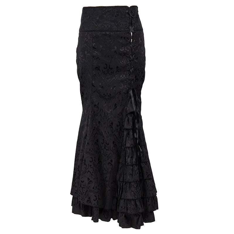 Rok – zwart lang gothic Rok – zwart lang gothic