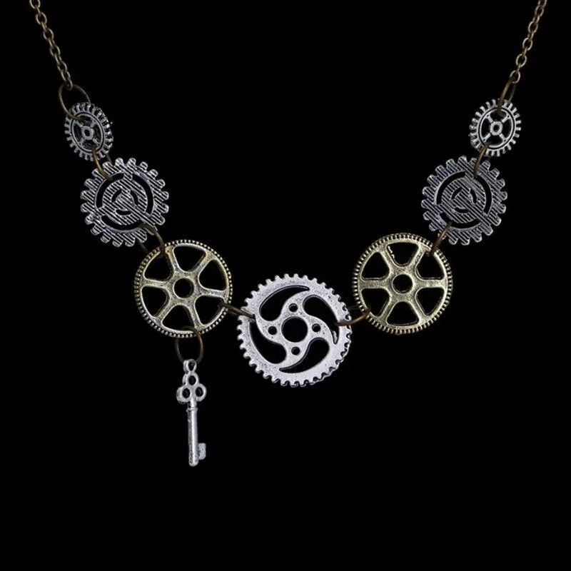 Aanzicht 2 — Steampunk halsketting voor dames