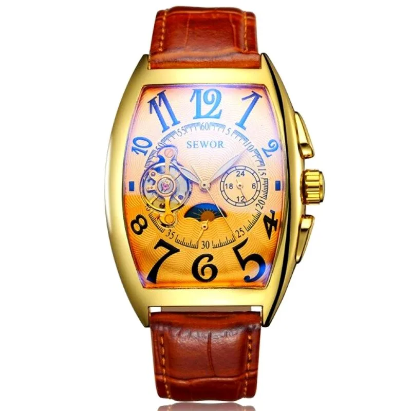 Aanzicht 1 — Horloge voor heren – rechthoekig vintage