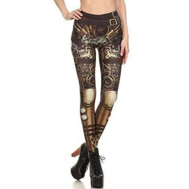 Steampunk legging – tandwiel