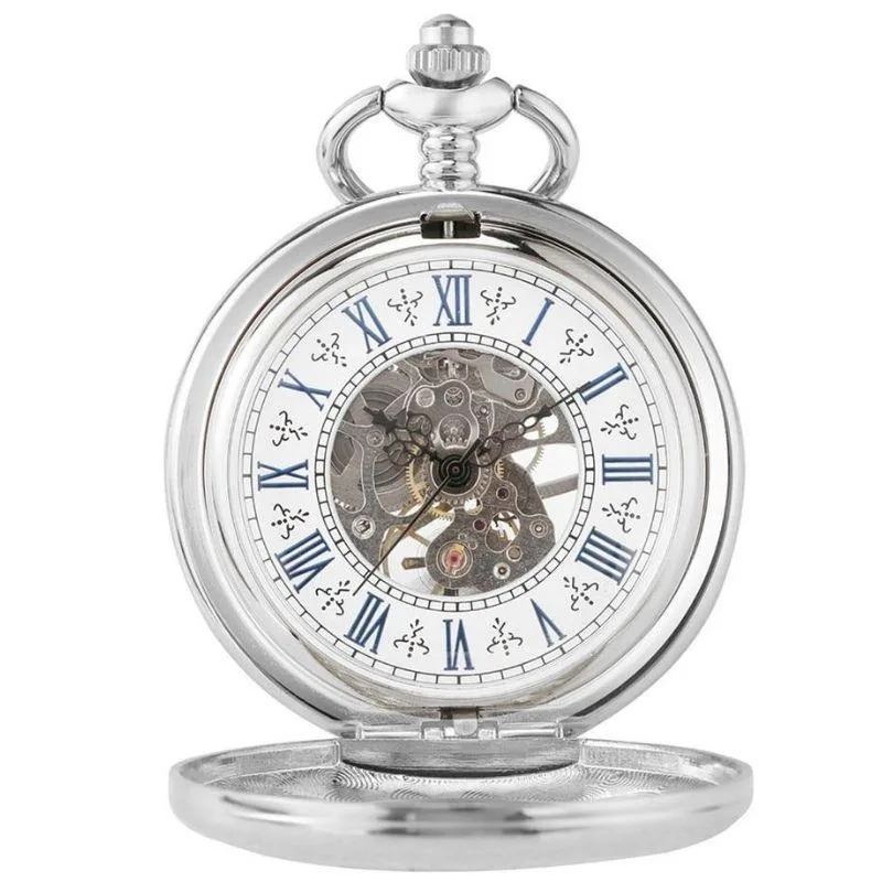 Aanzicht 3 — Steampunk zakhorloge – antieke uitstraling zilverkleurig