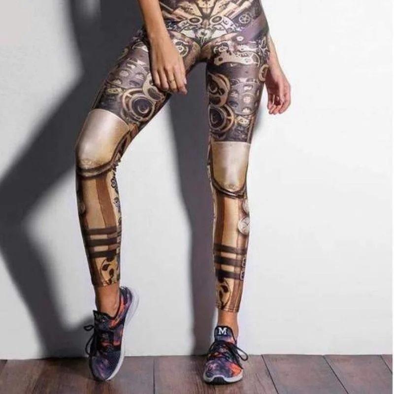 Aanzicht 4 — Steampunk legging – tandwiel