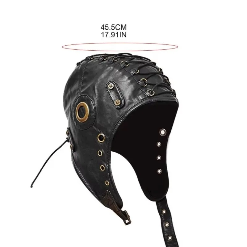Aanzicht 3 — Steampunk hoed – pilotenstijl