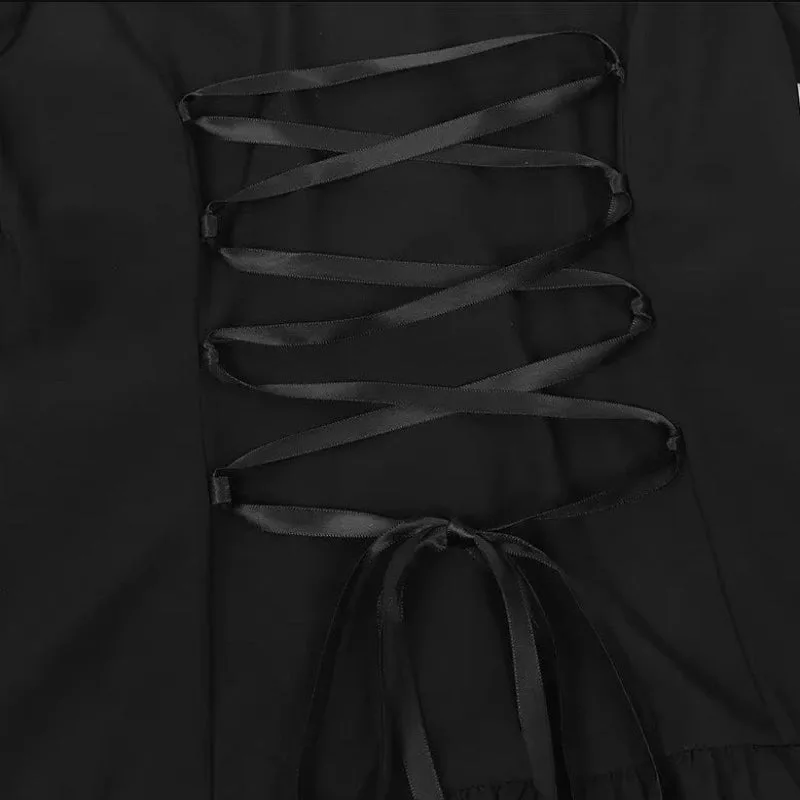 Aanzicht 8 — Blouse met jabot gothic wit