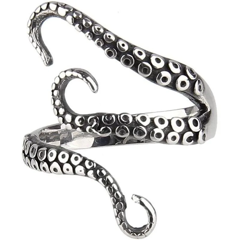 Steampunk ring – octopus in roestvrij staal 316L