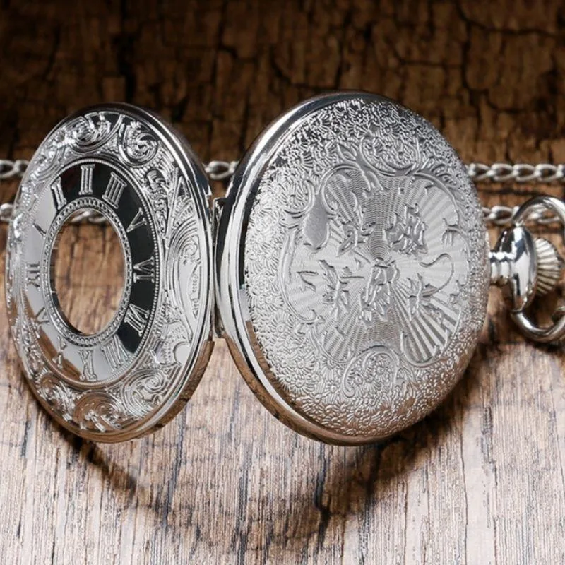 Aanzicht 5 — Zakhorloge voor dames – zilverkleurig antieke uitstraling