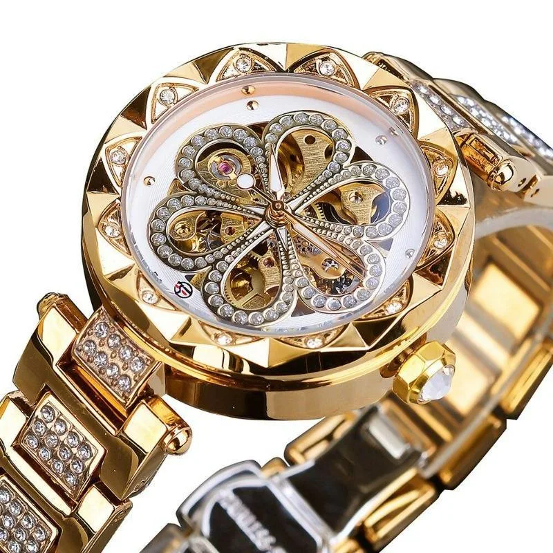 Aanzicht 4 — Skeleton horloge voor dames – elegante stijl