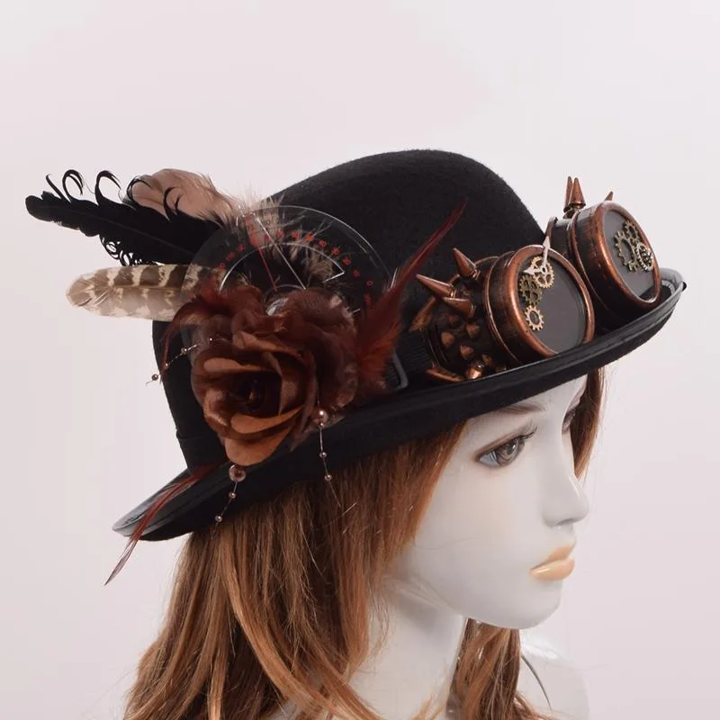 Aanzicht 2 — Steampunk bolhoed