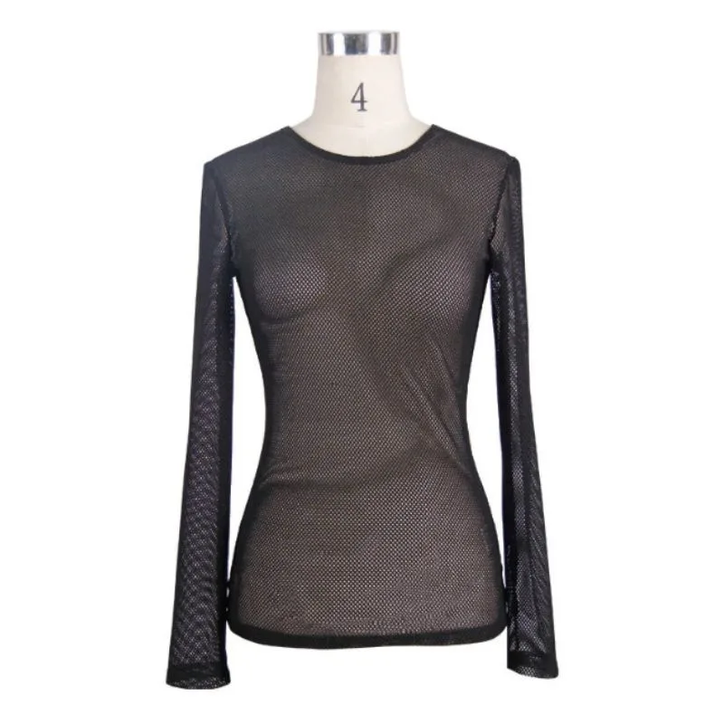 Aanzicht 3 — T-shirt voor dames – transparant breiwerk