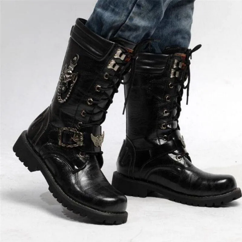 Aanzicht 6 — Steampunk laars – gothic schedel