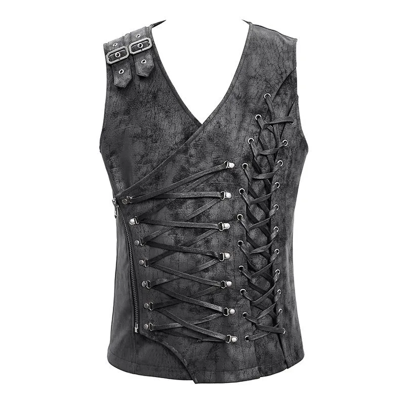 Steampunk korset voor heren – asymmetrisch