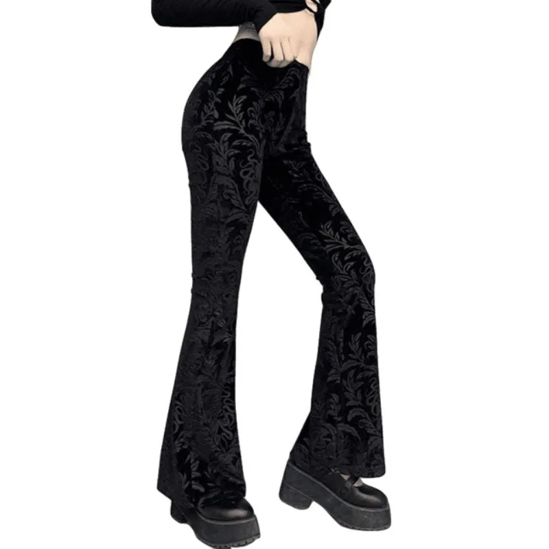 Aanzicht 3 — Broek voor dames – zwart gothic