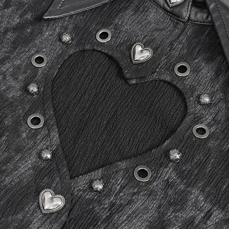 Aanzicht 8 — Steampunk blouse – open kraag