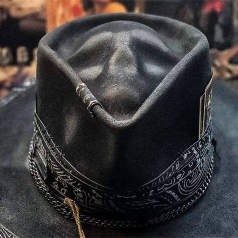 Aanzicht 7 — Steampunk hoed – Cowboy