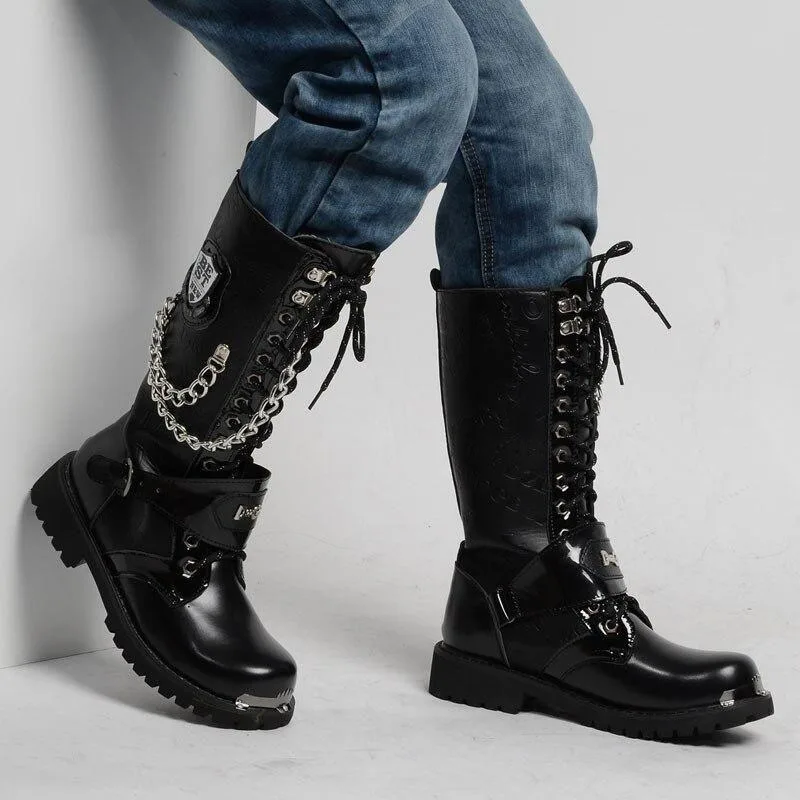 Aanzicht 2 — Steampunk laars – hoge schacht