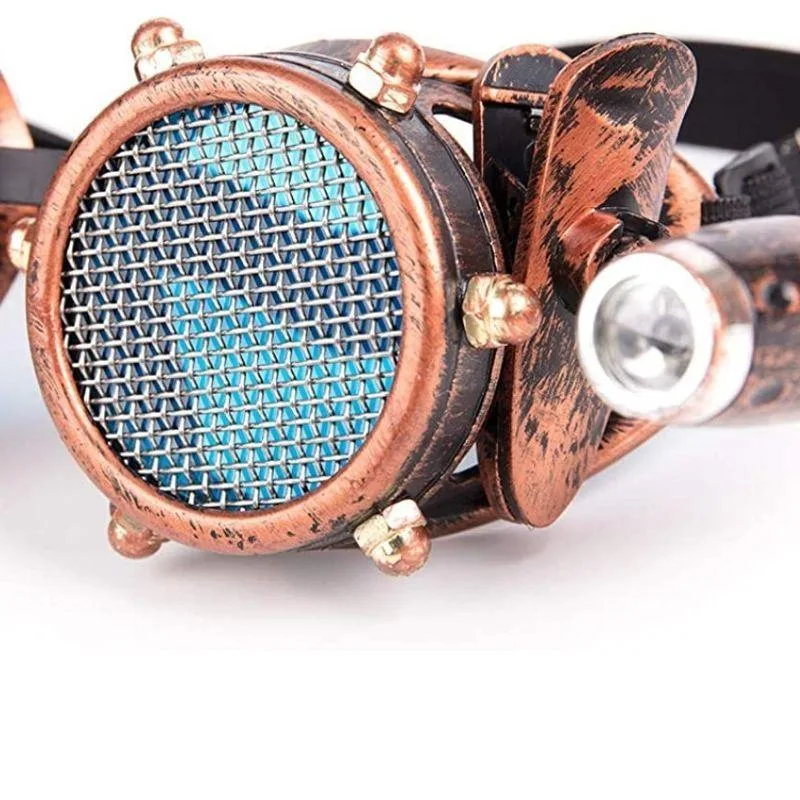 Aanzicht 5 — Steampunk bril – koperkleurig