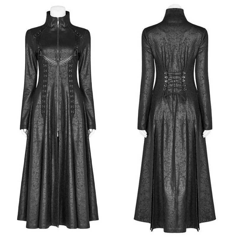 Aanzicht 4 — Steampunk mantel – gothic van PU-kunstleer