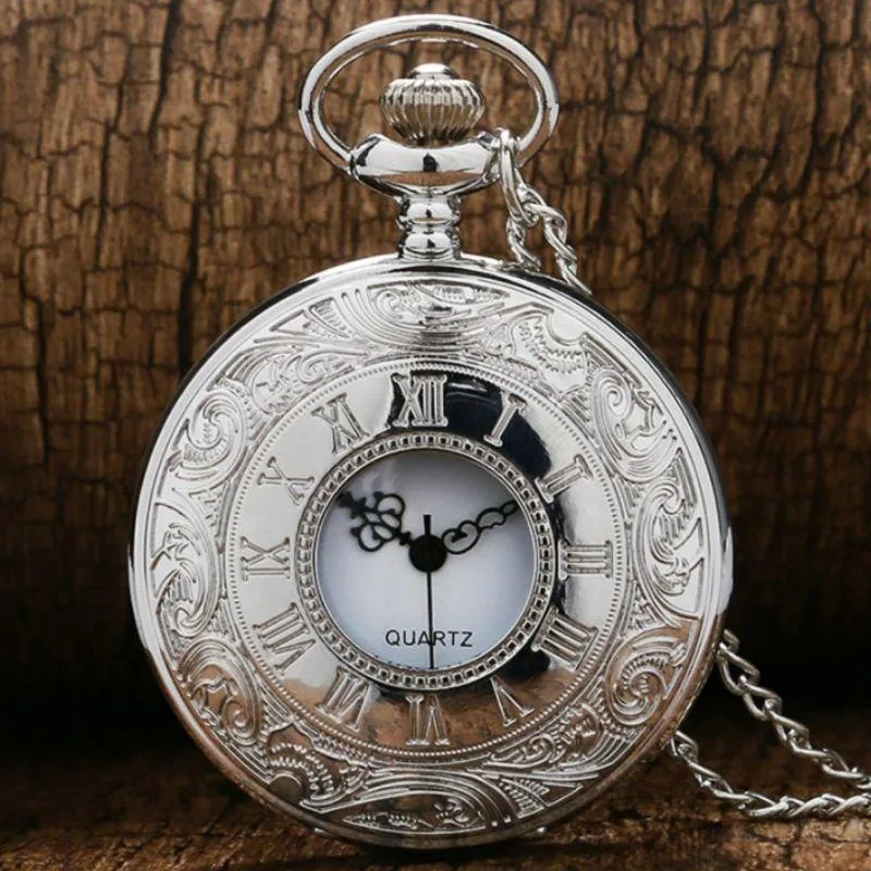 Aanzicht 3 — Zakhorloge voor dames – zilverkleurig antieke uitstraling
