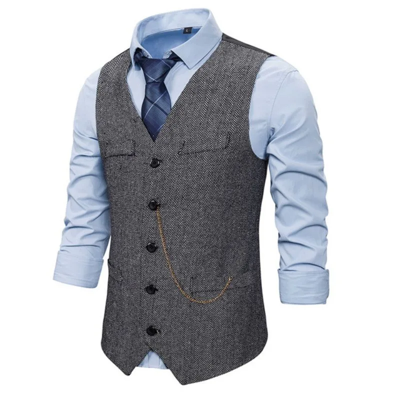 Kostuumgilet voor heren – met ketting
