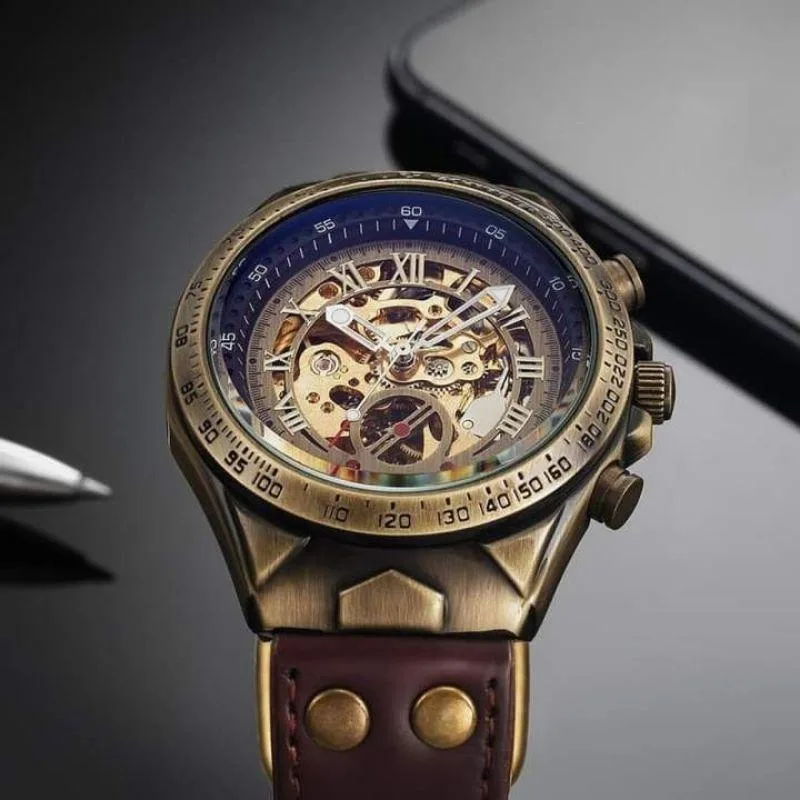 Aanzicht 7 — Steampunk horloge – skelet