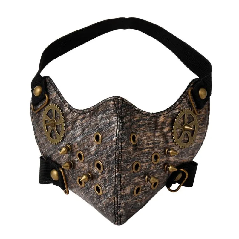 Aanzicht 3 — Steampunk masker – PU-kunstleer