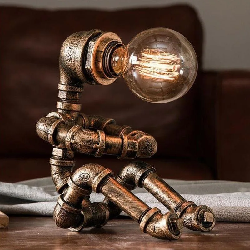 Aanzicht 5 — Steampunk lamp – Robot