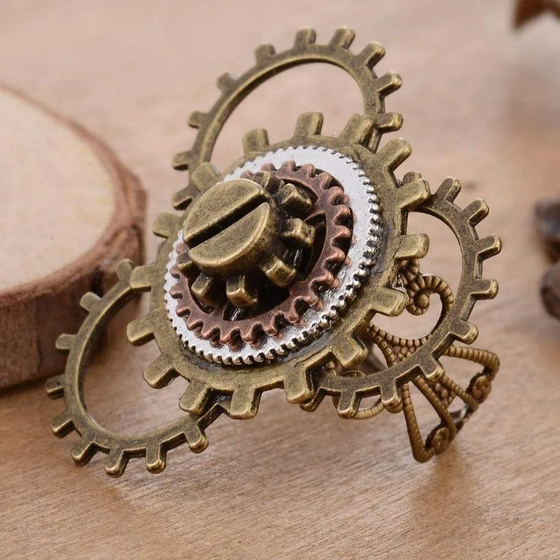 Aanzicht 4 — Steampunk ring – tandwiel
