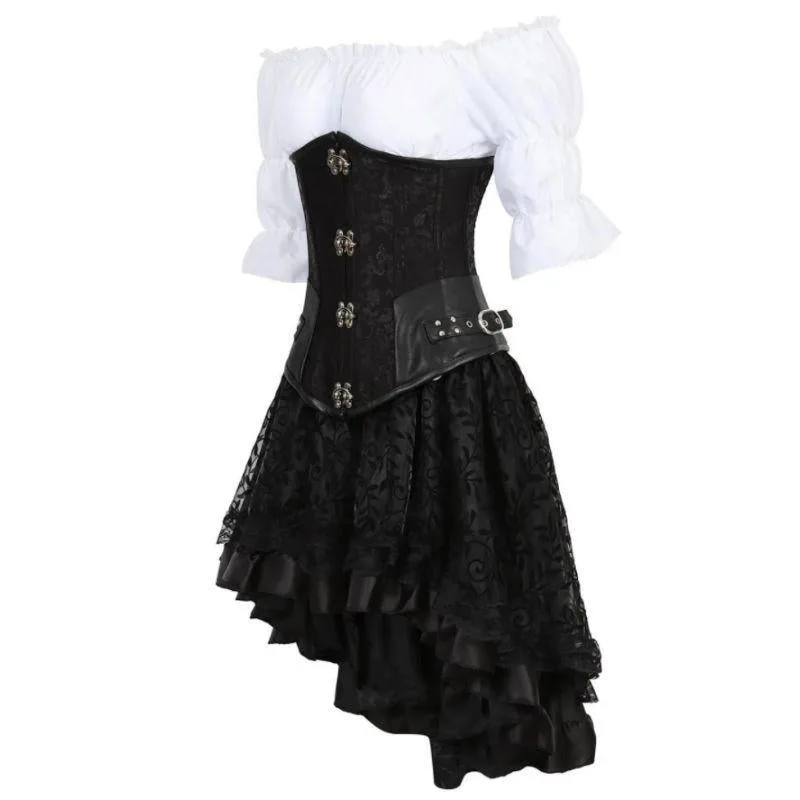 Aanzicht 2 — Steampunk jurk – grote maten
