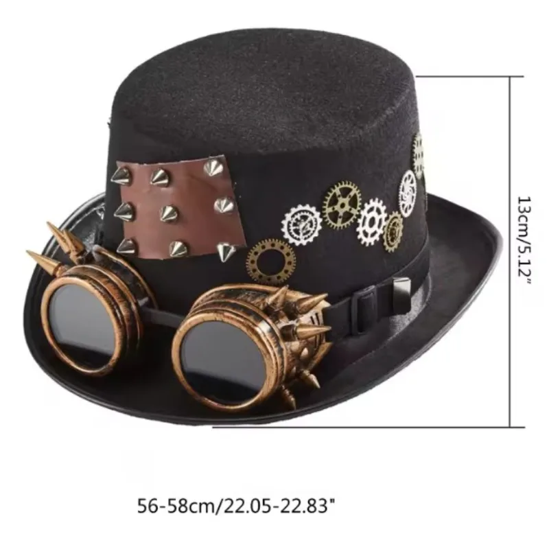 Aanzicht 2 — Steampunk hoed – tandwiel