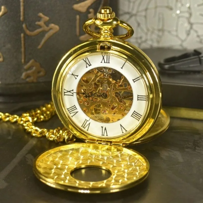 Steampunk zakhorloge – dubbelzijdig