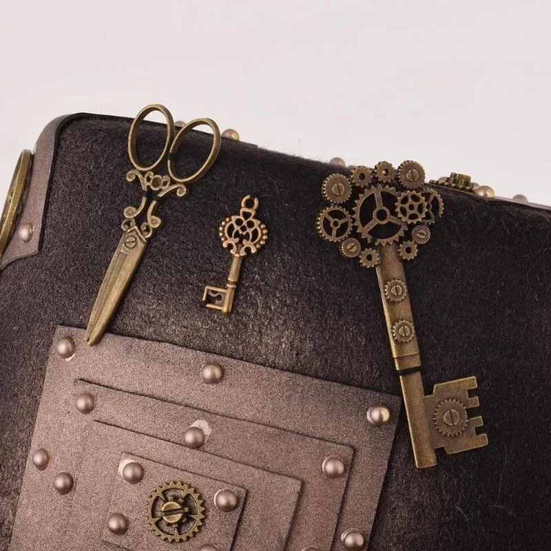 Aanzicht 3 — Steampunk hoed – bruin