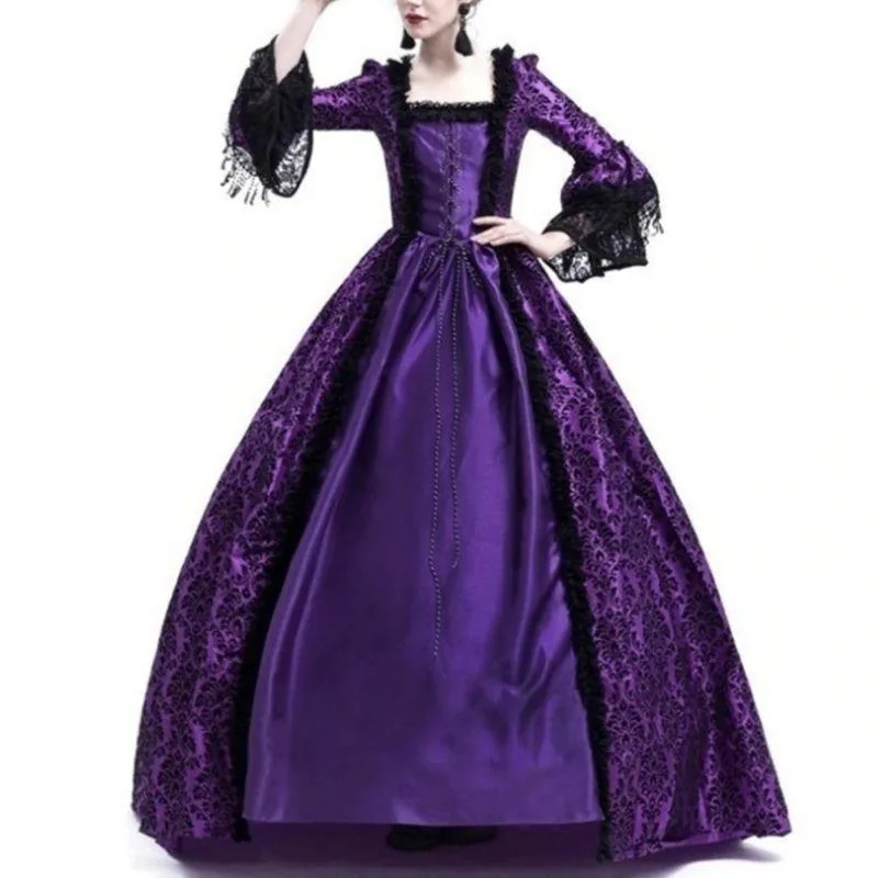 Aanzicht 3 — Steampunk bruidsjurk – gothic paars
