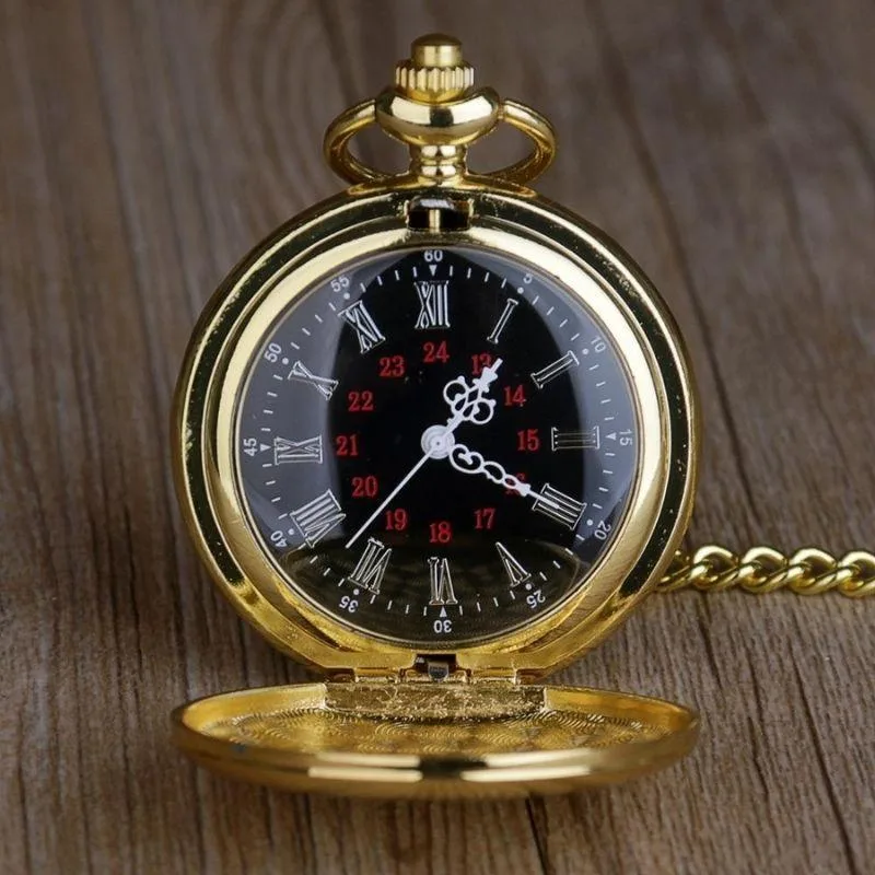 Aanzicht 2 — Zakhorloge – goudkleurig vintage