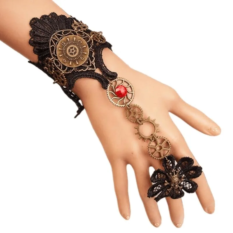 Aanzicht 3 — Steampunk armband – tandwiel