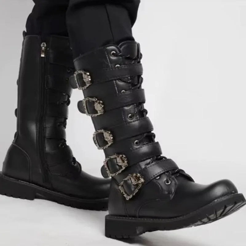 Aanzicht 6 — Steampunk laars voor heren – van PU