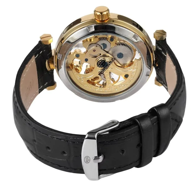 Aanzicht 5 — Skeleton horloge voor dames – armband leer