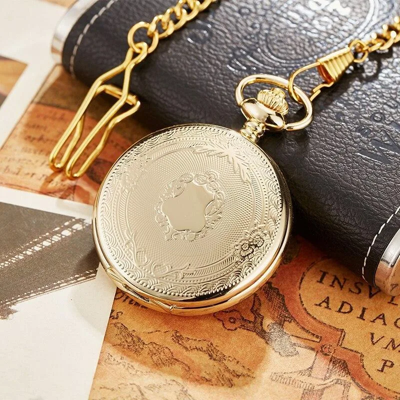 Aanzicht 2 — Zakhorloge – goudkleurig antieke uitstraling