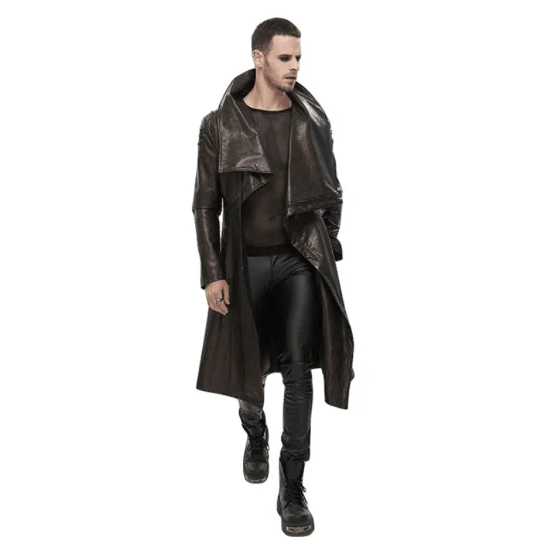Aanzicht 4 — Steampunk mantel – lange bruin
